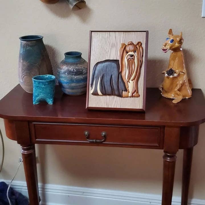 Positive Urns - Vente Urne - Yorkshire Terrier - Urne funéraire pour chien en bois fait main3