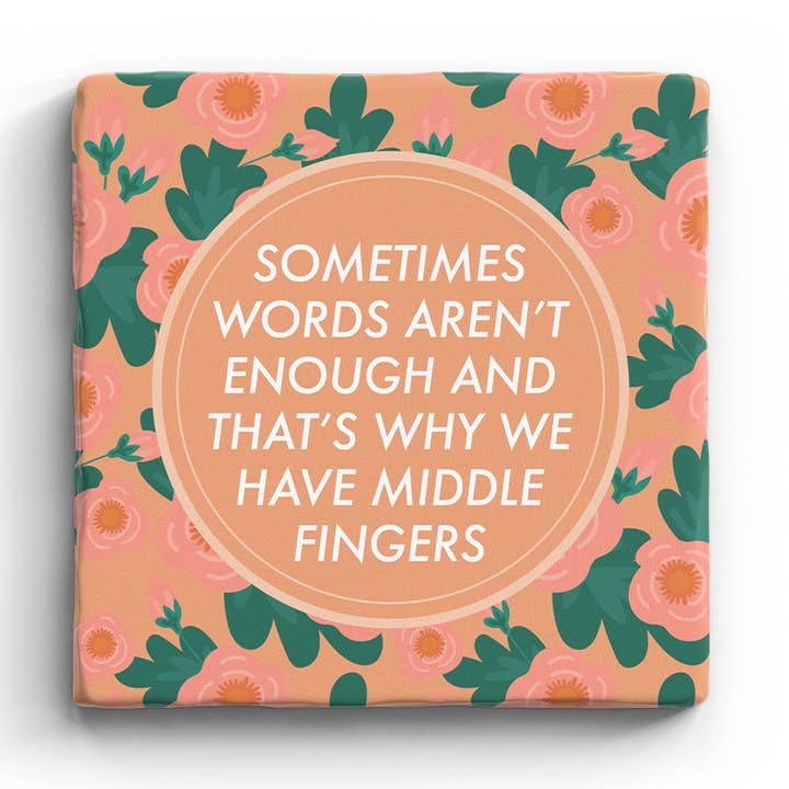 Middelvingers - Marble Coaster voor wholesale door Paisley & Parsley