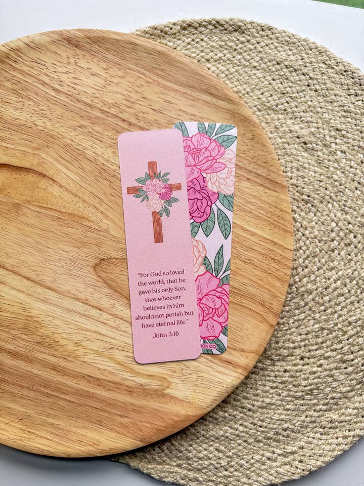John 3:16 Floral Bookmark for wholesale by Nadia Design Co