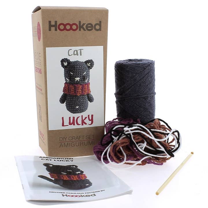 Hoooked Yarns - Vente Accessoire de tricot/crochet - Kit de crochet à faire soi-même Cat Lucky2