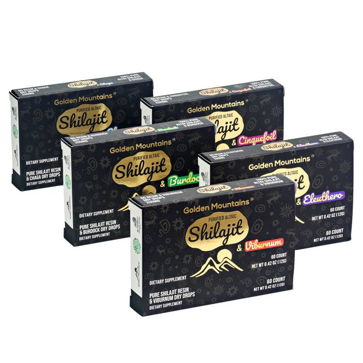 SiberianGreen - Wholesale Oral Supplement/Vitamin - Siberian Green Pure Altai Shilajit Resin w Viburnum Berries Extract – 180 Dry Drops (3-Pack)8