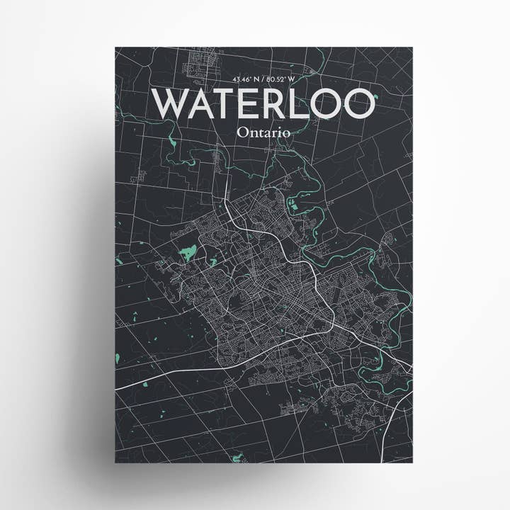 OurPoster.com - Wholesale Poster - Waterloo City Map Poster72