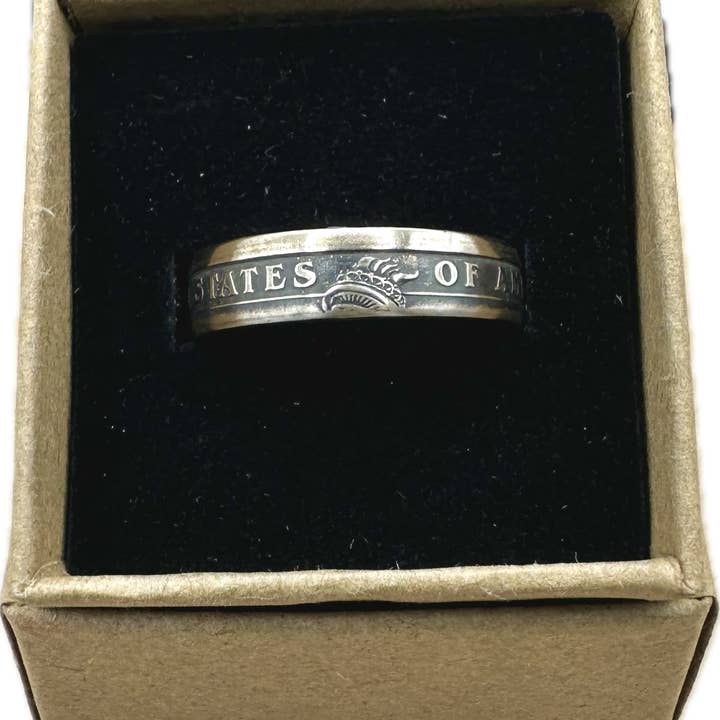 Mountainstruck Coin Rings and Jewelry - Wholesale Dangle Earrings - Presidential Dollar Coin Ring (reverse)