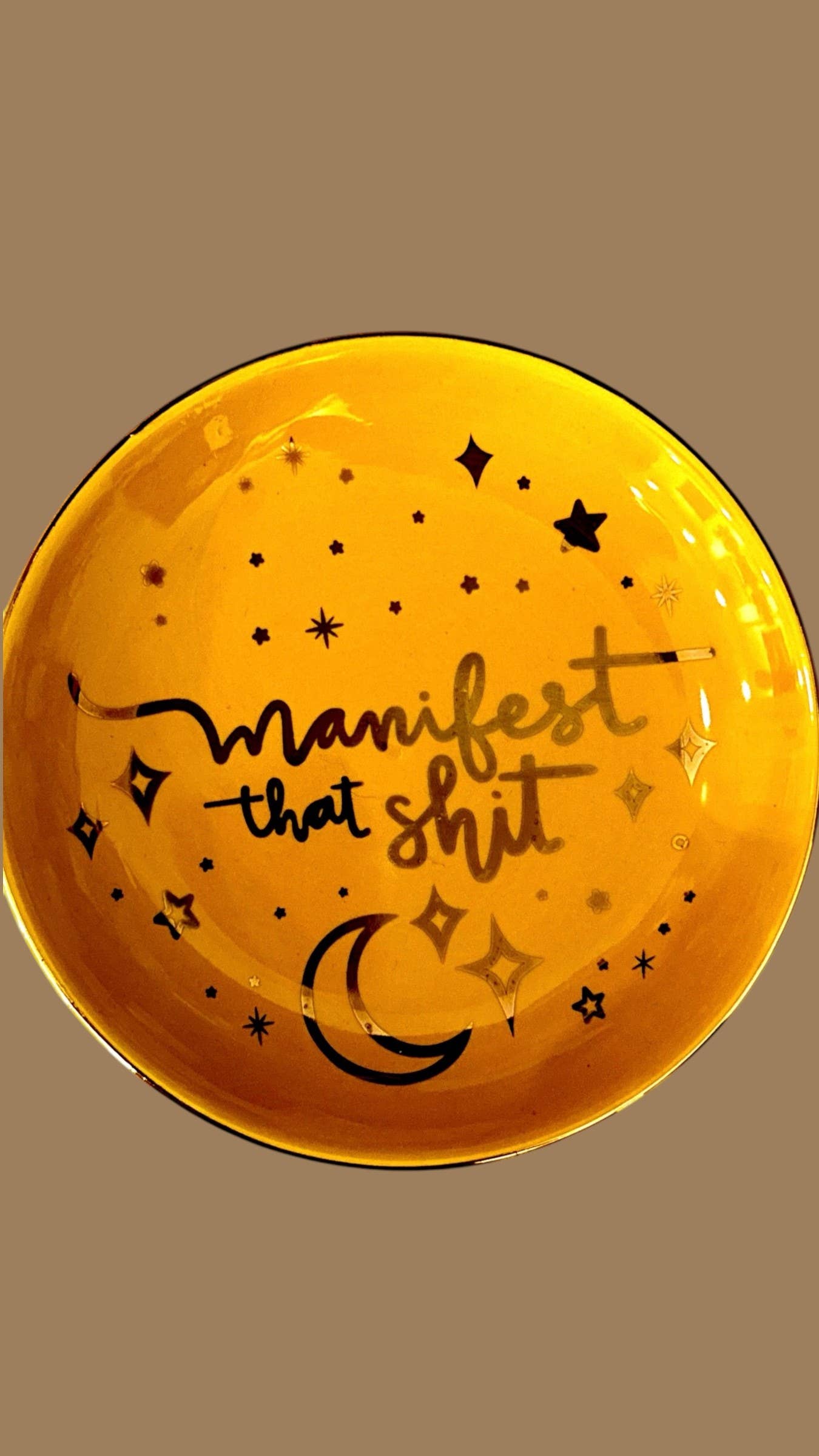 Seren James - Wholesale Jewelry Dish - Manifest That Shit Funny Fun Trinket Dish 1