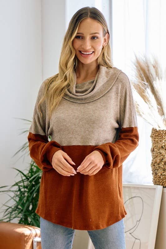 Moonshot Clothing - Wholesale Tunic - Women's - MST3388-I will always love you colorblock top4