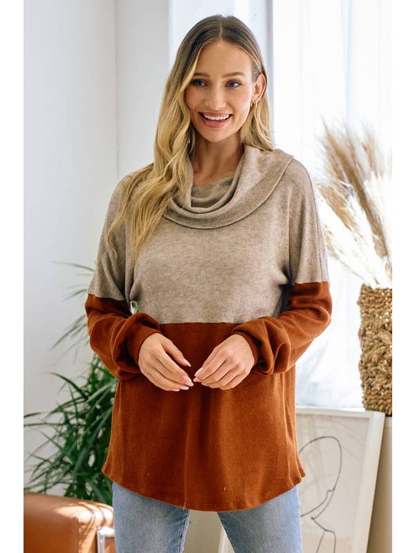 Moonshot Clothing - Wholesale Tunic - Women's - MST3388-I will always love you colorblock top4