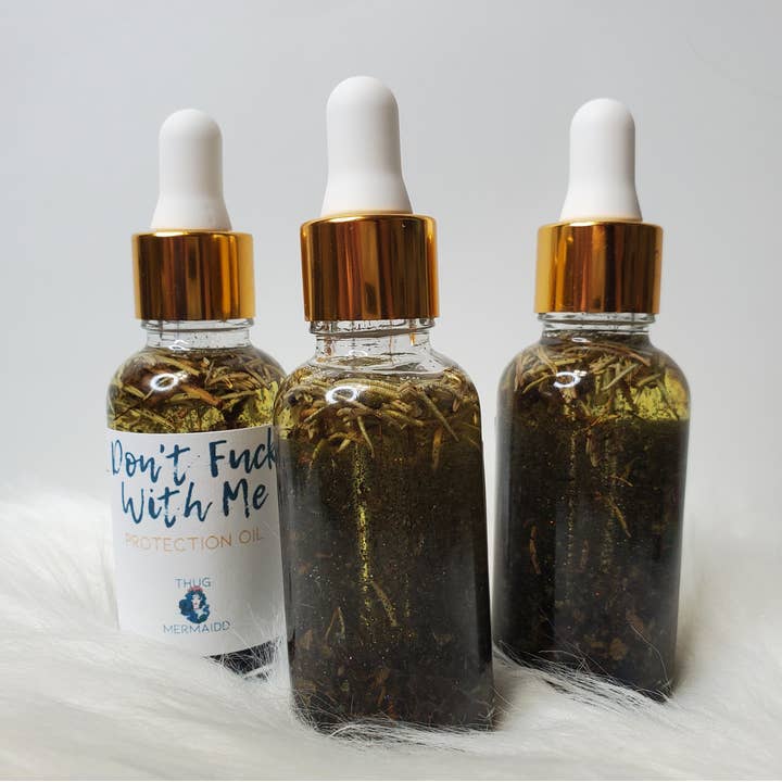 THUG MERMAIDD – Material de meditação por atacado – Óleo de proteção DON'T FUCK WITH Me - óleo de manifestação, óleo de feitiço, óleo ritual, óleo de unção, energia protetora2