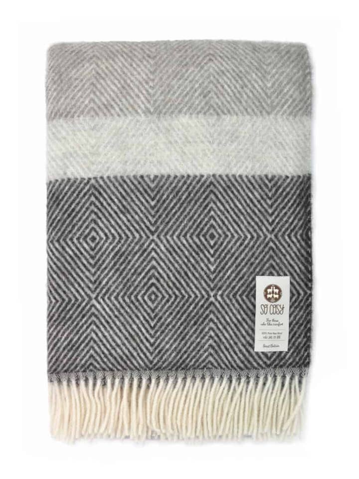 Black & Grey | Donny Throw for wholesale by So Cosy Ltd.