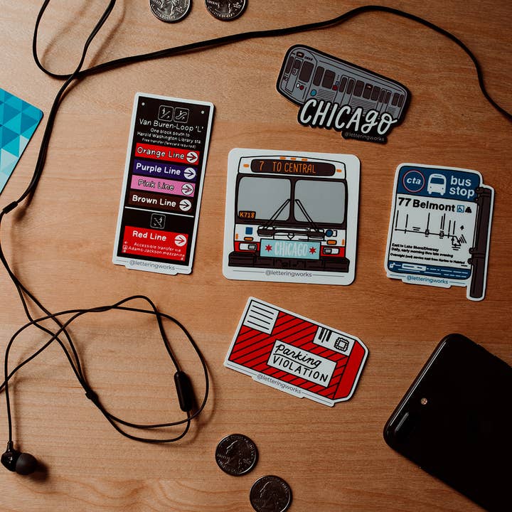 Lettering Works - Wholesale Sticker - Chicago Parking Ticket Vinyl Sticker3