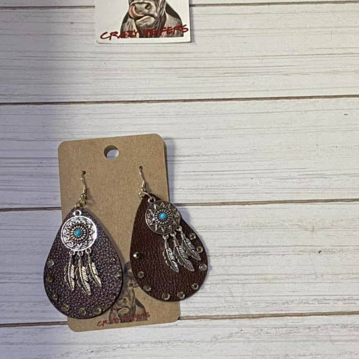 Crazy Heifers Wholesale - Wholesale Dangle Earrings - Leather Drop Earrings1