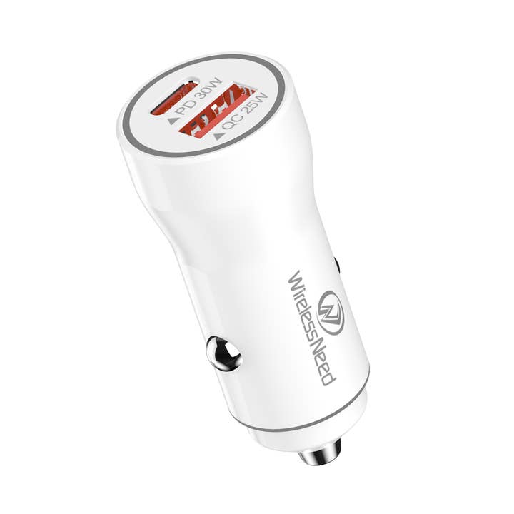 WirelessNeed - Wholesale Portable Charger - Car Adapter Dual PD30W - QC25W - USB & Type-C PD in bulk3