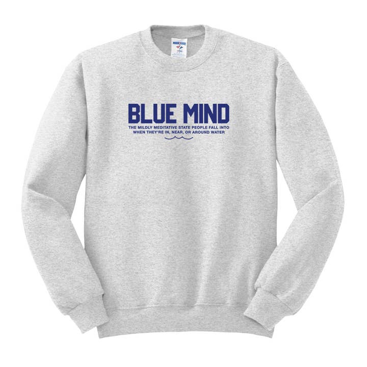 Blauwe Geest Unisex Pullover Sweater voor wholesale door Freshwater Curated Goods