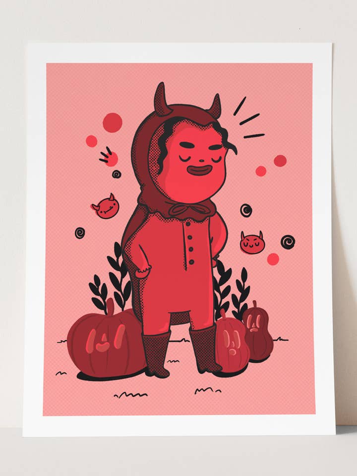 Little Devil - Fine Art Giclee Print | Art Print for wholesale by Fromlinetoline