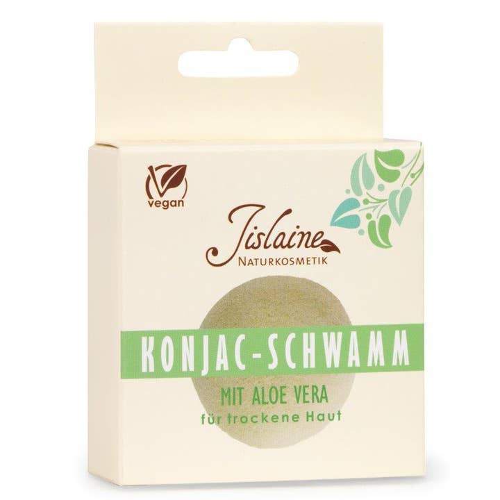 Jislaine Naturkosmetik – Großhandel Gesichtsreinigung – Konjac-Schwamm mit Aloe Vera