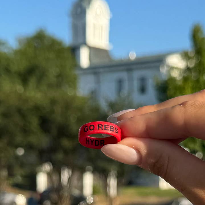 Flip Rings - Wholesale Band/Stacked Ring - Flip Reversible GO REBS / HYDR Ole Miss Ring