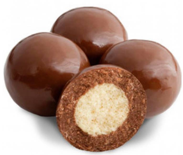 O'Shea's Candies Sweet Shop - Wholesale Chocolate Covered Sweets - Malt Balls “ Four Variety Medley” Triple Dip 1/3 Pound1