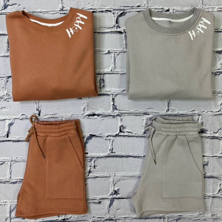 Fleeceforet sweater & shorts for engroshandel hos Schaad