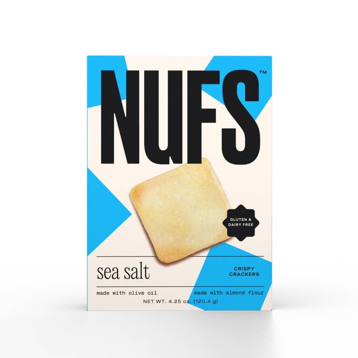 Nufs - Wholesale Crackers - Sea Salt Gluten-Free & Seed Oil Free Crackers - 4.25oz