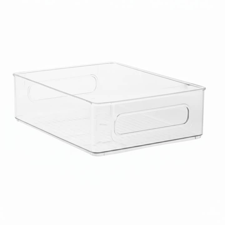 Clear Fridge & Pantry Storage Bins with Handles- 10"x8"x3 " for wholesale by The Organizing Warehouse
