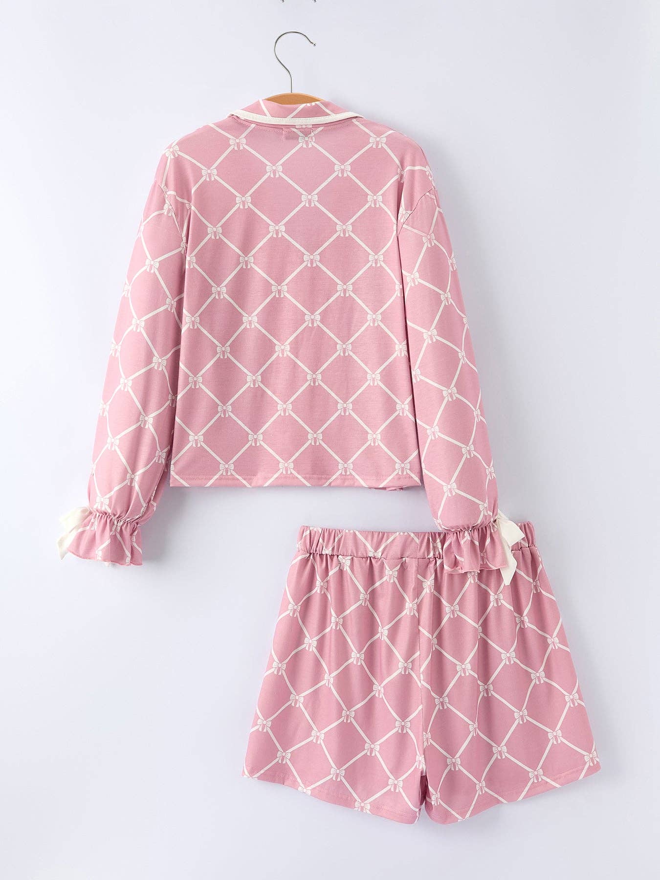 Rylee Faith Designs - Wholesale Sleepwear Set - Kids - Mommy & me Autumn Check Bow Girls Lapel Pajamas11