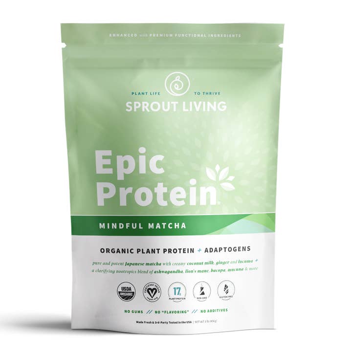 Epic Protein | Organic Plant Protein, Mindful Matcha, 336 G for wholesale by Sprout Living