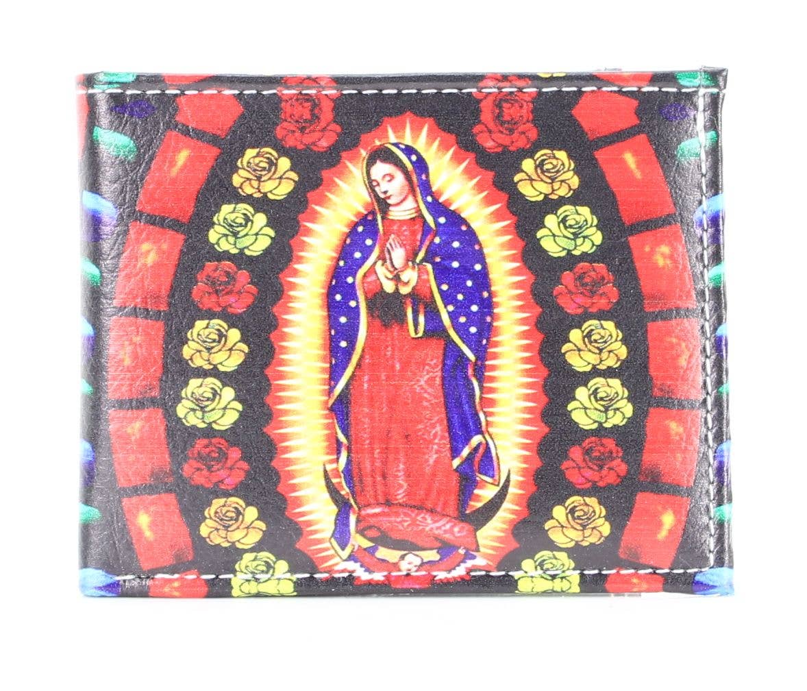Leather Impressions Inc - Wholesale Wallet - Women's - Lady Guadalupe Roses Vegan Leather Bifold with Gift Box4
