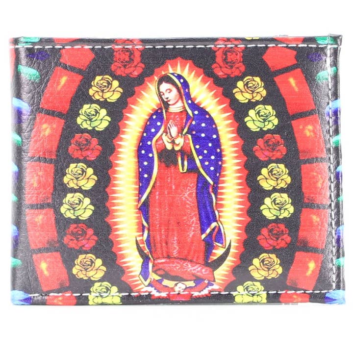 Leather Impressions Inc - Wholesale Wallet - Women's - Lady Guadalupe Roses Vegan Leather Bifold with Gift Box4