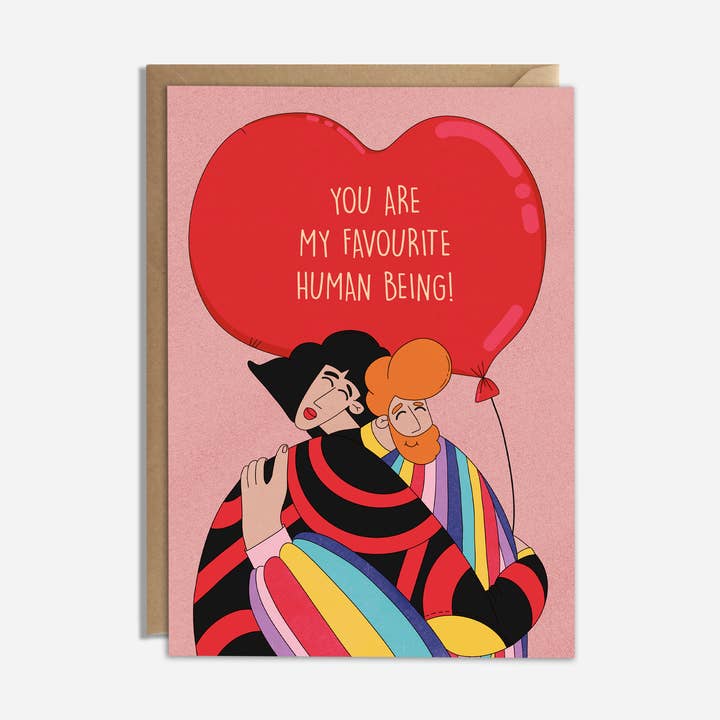 My Favourite Human Being – Valentine’s / Anniversary Card for wholesale by NKassia