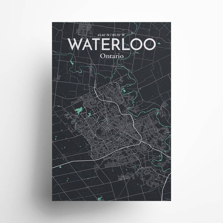 OurPoster.com - Wholesale Poster - Waterloo City Map Poster192