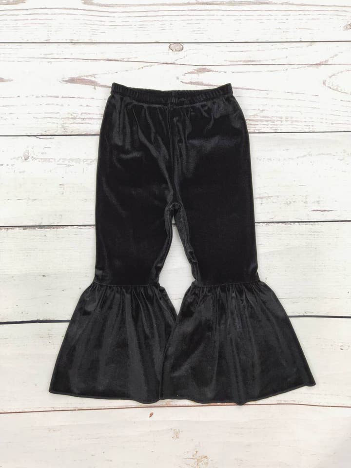 sassy kids palace - Wholesale Pants - Kids - Kids Girls Black Velvet Pants