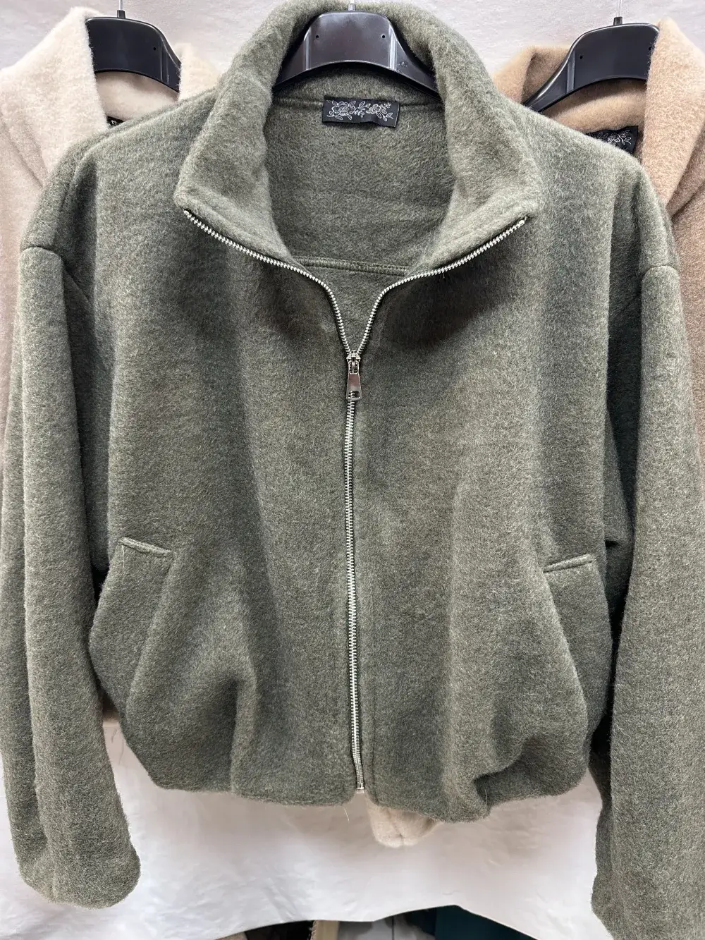 Mimi & Gogo - Wholesale Jacket - Women's - Felted Jacket With Zip @11890_VeZipFeutree7