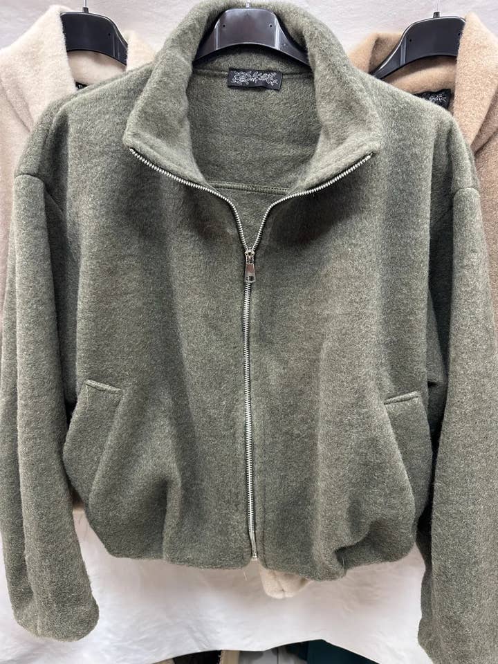 Mimi & Gogo - Wholesale Jacket - Women's - Felted Jacket With Zip @11890_VeZipFeutree7