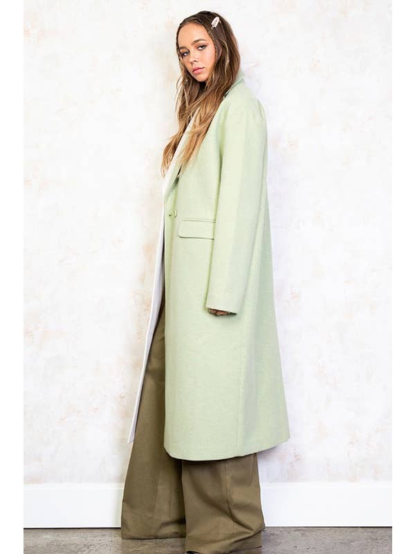 Sage Combo CT5767B Half And Half Contrast Heavy Coat for wholesale on Faire3