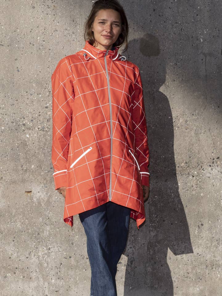 Reflective Vesper Jacket - Cinnabar Flash for wholesale by Vespertine NYC