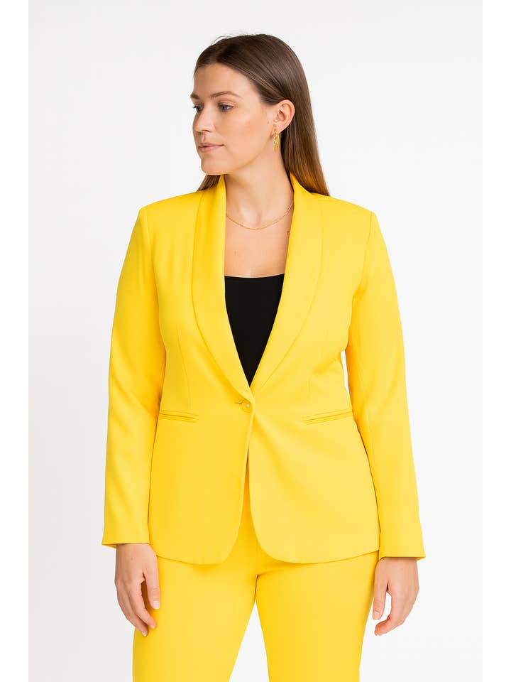 Afinity - Wholesale Blazer - Women's - Plus size blazer A6191GT– Elegance and comfort combined6