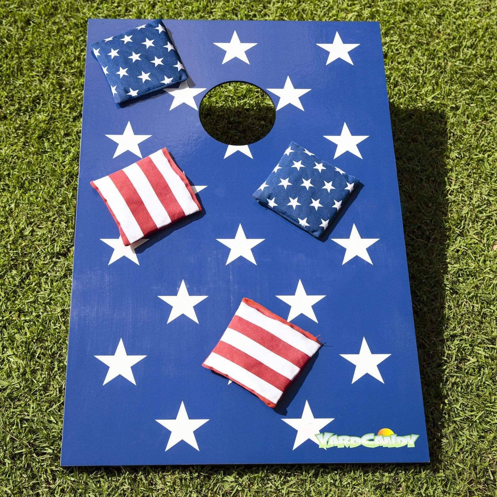 PoolCandy - Vente Jeu de pelouse - Planche Cornhole en bois Stars & Stripes YardCandy4