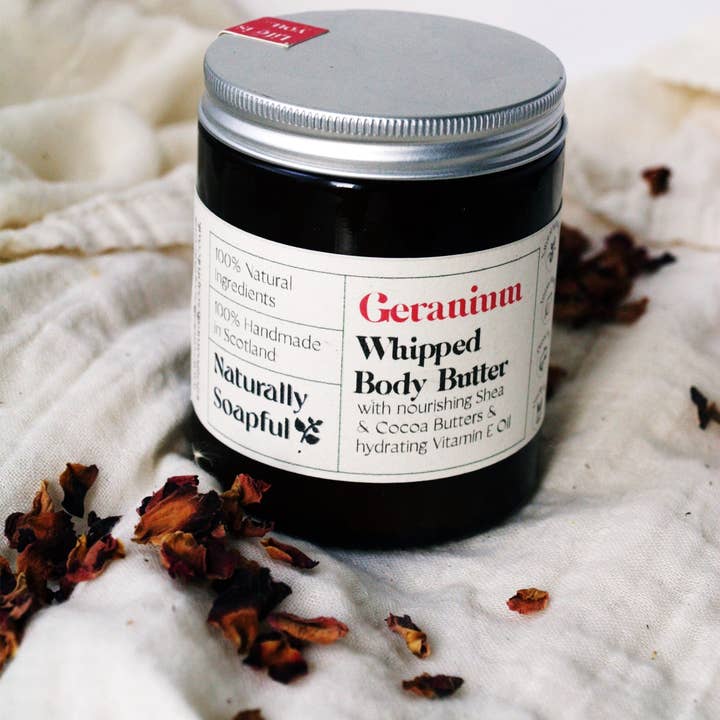 Naturally Soapful - Wholesale Body Balm/Butter - Geranium Whipped Body Butter, 100% Natural Ingredients1