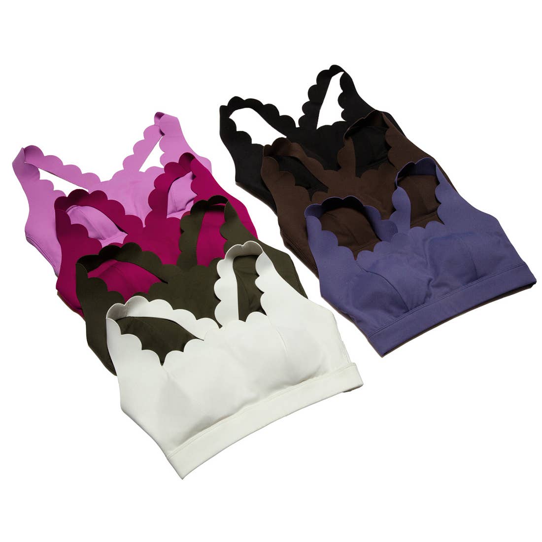 Sodalemon - Vente Brassière de sport – femme - Soutien-gorge de sport à dos croisé Wave Design Fitness Yoga pour femmes7