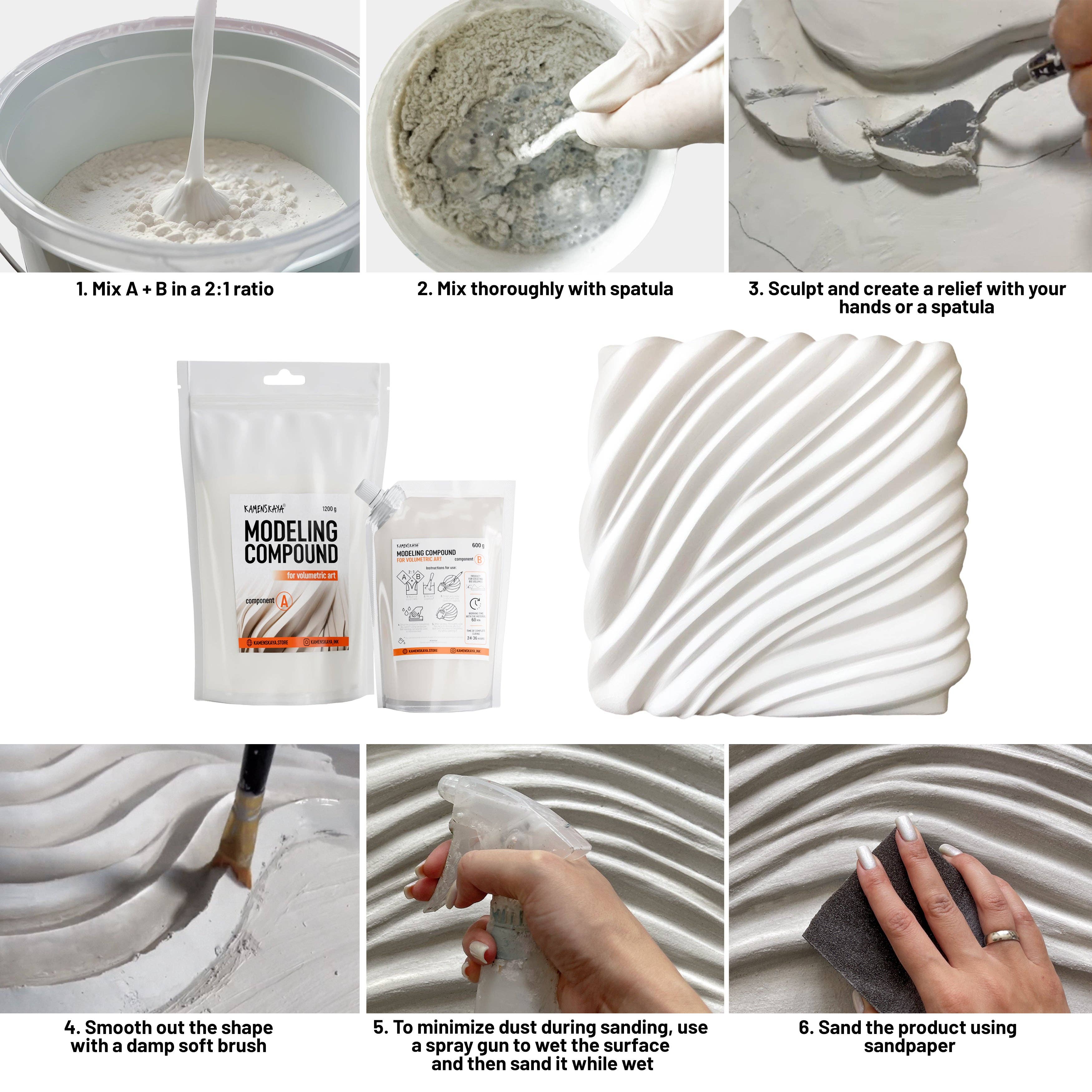 KAMENSKAYA - Wholesale Art Texture Paste/Gesso - Modeling Compound2