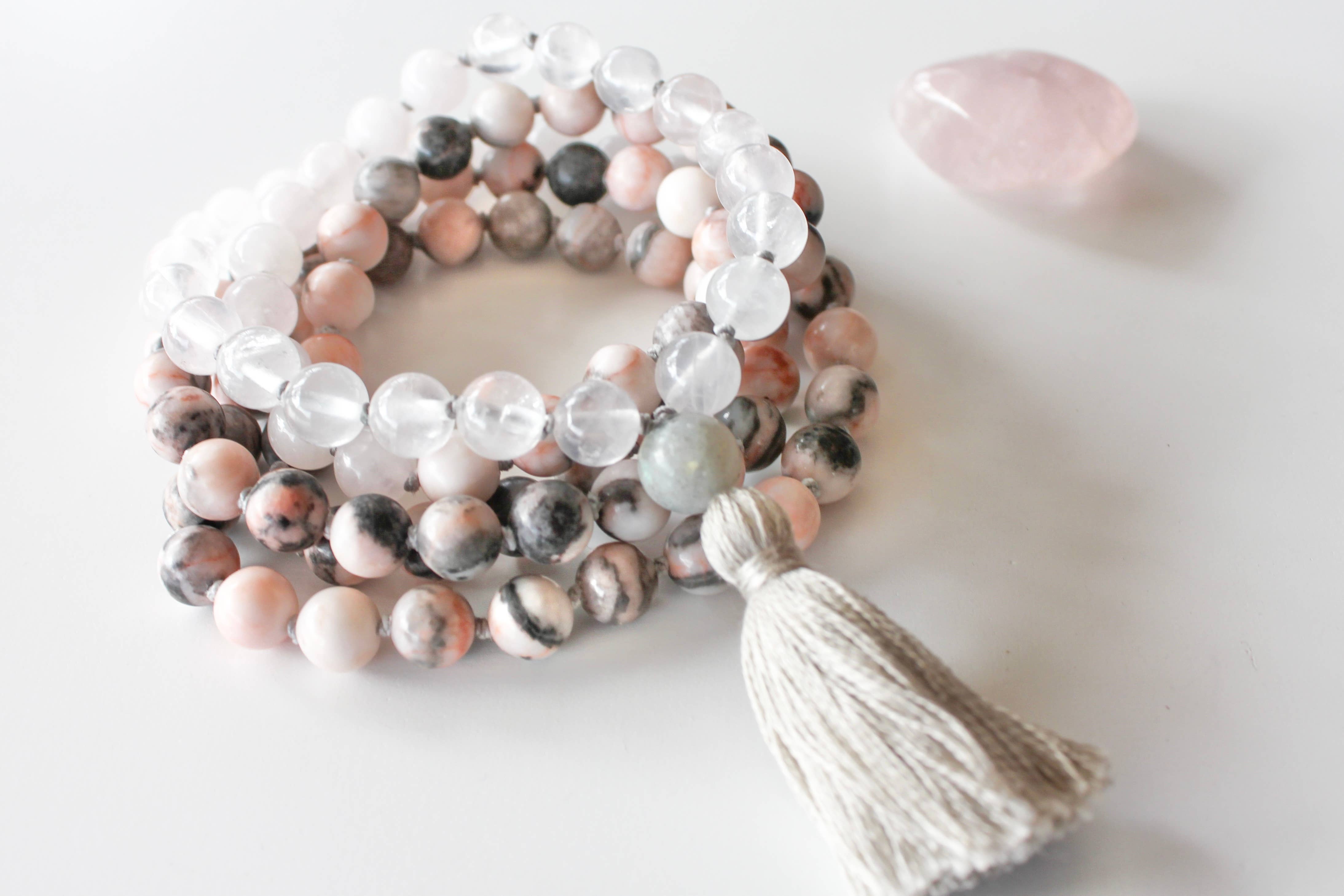 MadeByTheMoonchild - Wholesale Prayer Beads Necklace - Crown Chakra Illumination Mala | Elevate Your Consciousness5