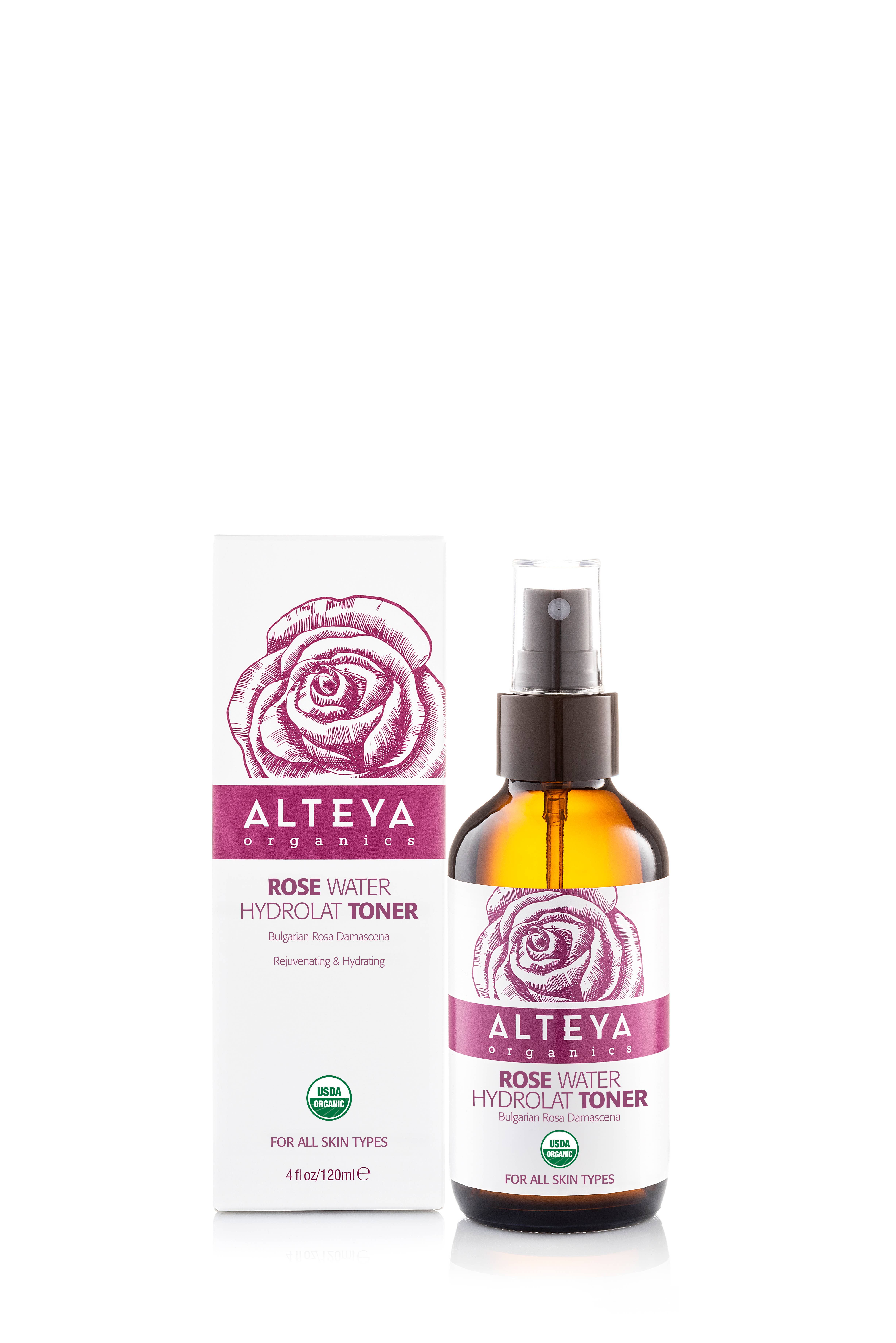 Alteya Organics - Wholesale Face & Body Mist/Water - Organic Bulgarian Rose Water Spray - 4Oz / 120ml