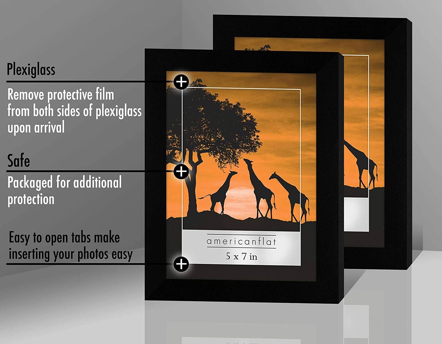 Black Americanflat Gallery Wall Frame Set - Set of 6 & 12 for wholesale on Faire35