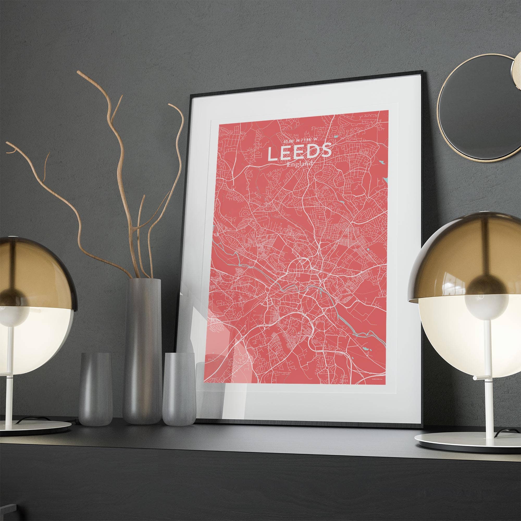 OurPoster.com – wholesale Poster – Leeds karta affisch250
