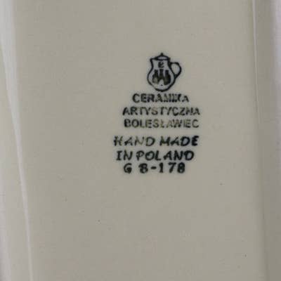 Polmedia Polish Pottery - Wholesale Baking Dish - Rectangular Baker 11" Blue Rose Theme3