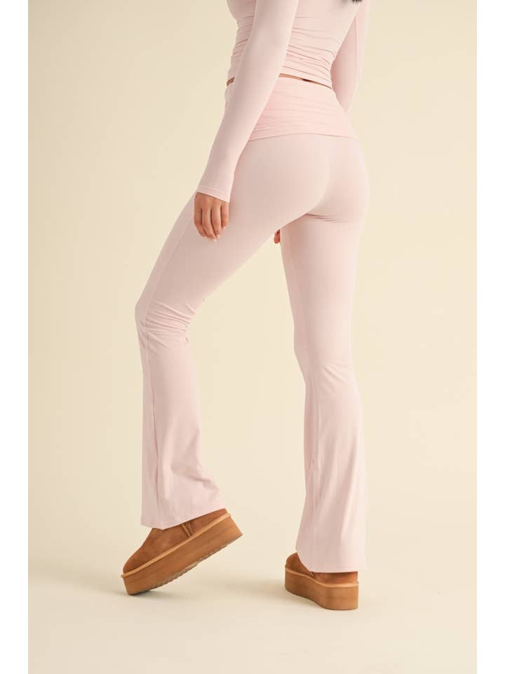 KIMBERLY C – wholesale Pants – Women's – Soft Knit Foldover Flare Pants16