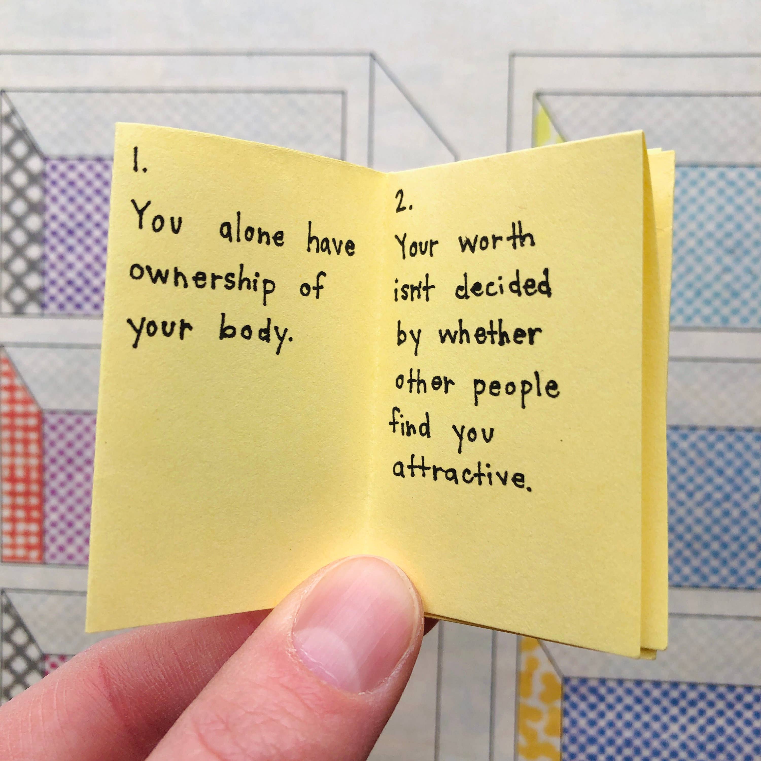 Pleasure Pie - Wholesale Romance Novel - Little Zine Of Sex-positive Affirmations | Feminist Sex Education Self Love Tiny Zine1