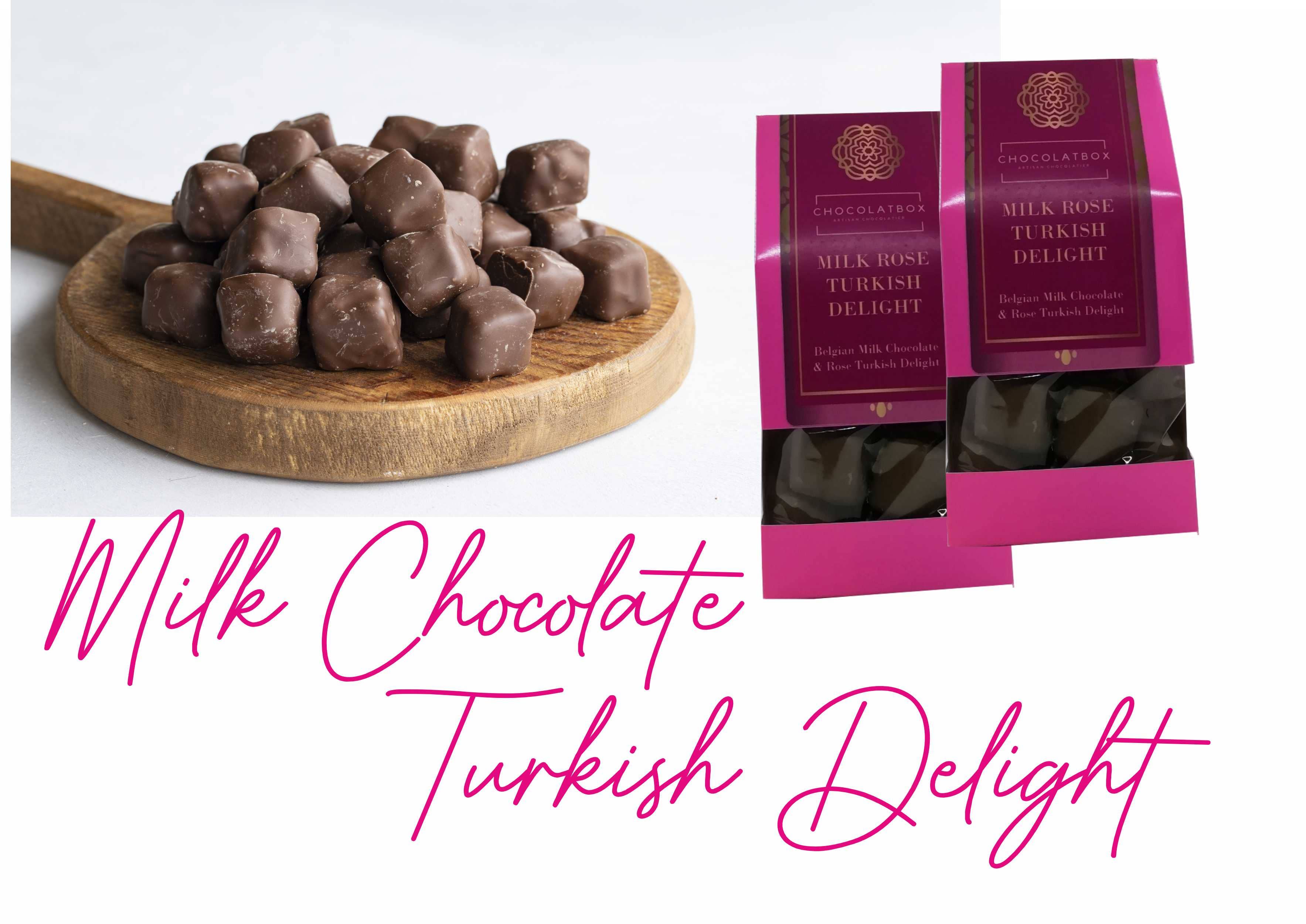 ChocolatBox – wholesale Chocolate box – Traditional Milk Chocolate Covered Rose Turkish Delight1