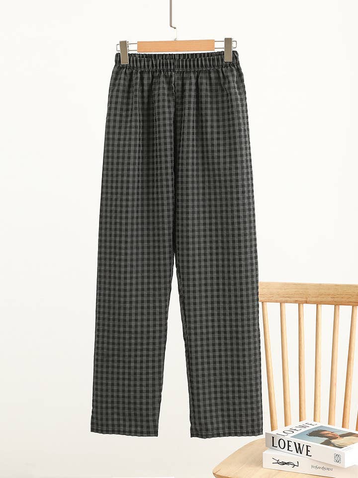 safistyle - Wholesale Pants - Women's - Checkered Wide-Leg Pants2