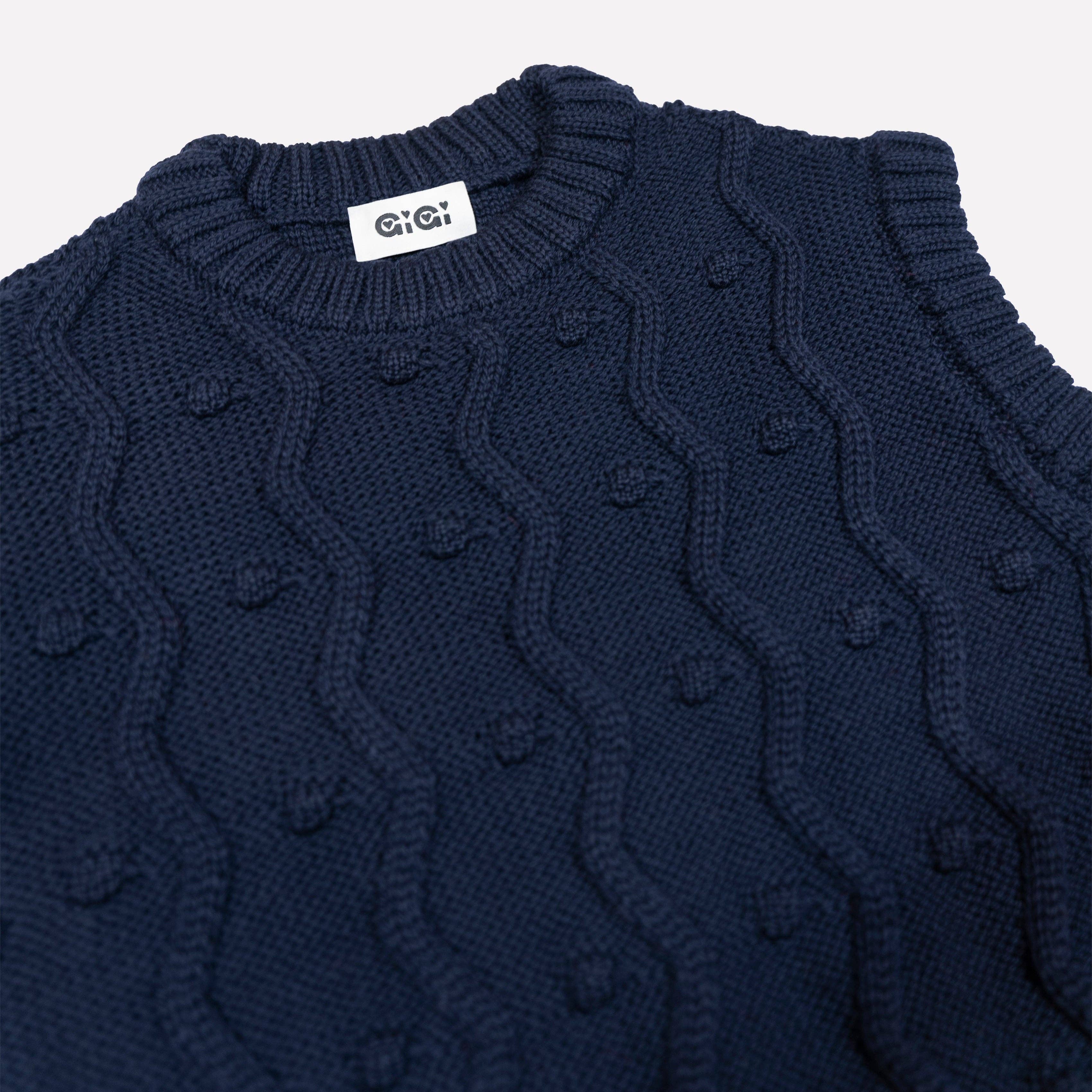 GiGi Knitwear - Wholesale Sweater Vest - Women's - Bubble Vest in Navy5