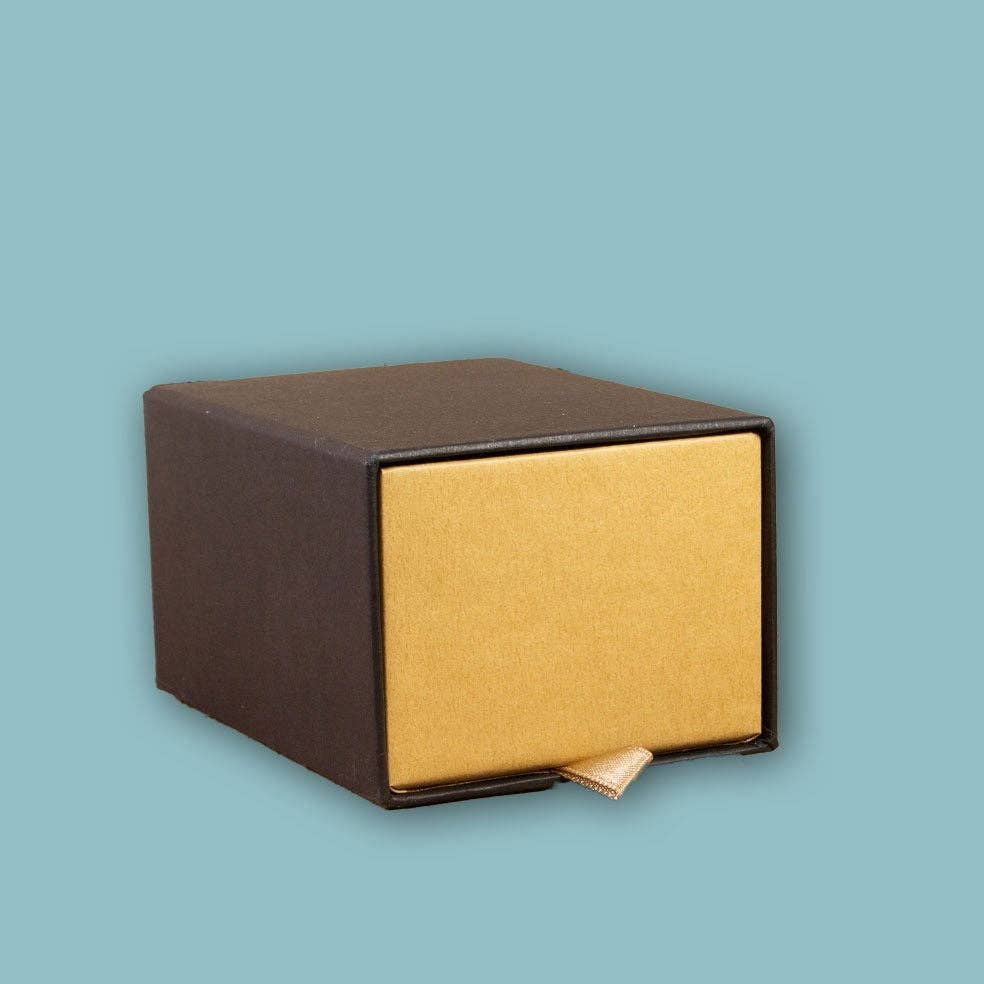 kadopapier.net - Vendita all'ingrosso Confezioni regalo - Scatola per orologio o bracciale nera con interno kraft, confezione da 5 pezzi